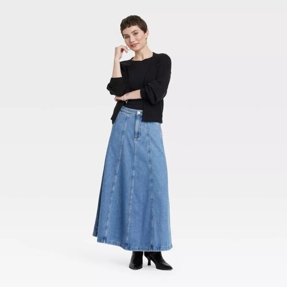 Universal Thread x Target | Denim Circle Maxi Skirt | Medium Wash | Size 8 | NWT - Picture 3 of 4